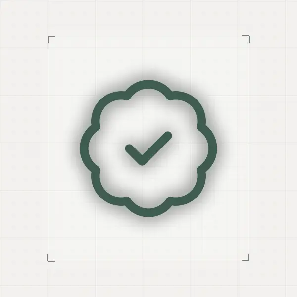 Symbol overenia — potvrdený plán rozpočtu bez skrytých poplatkov